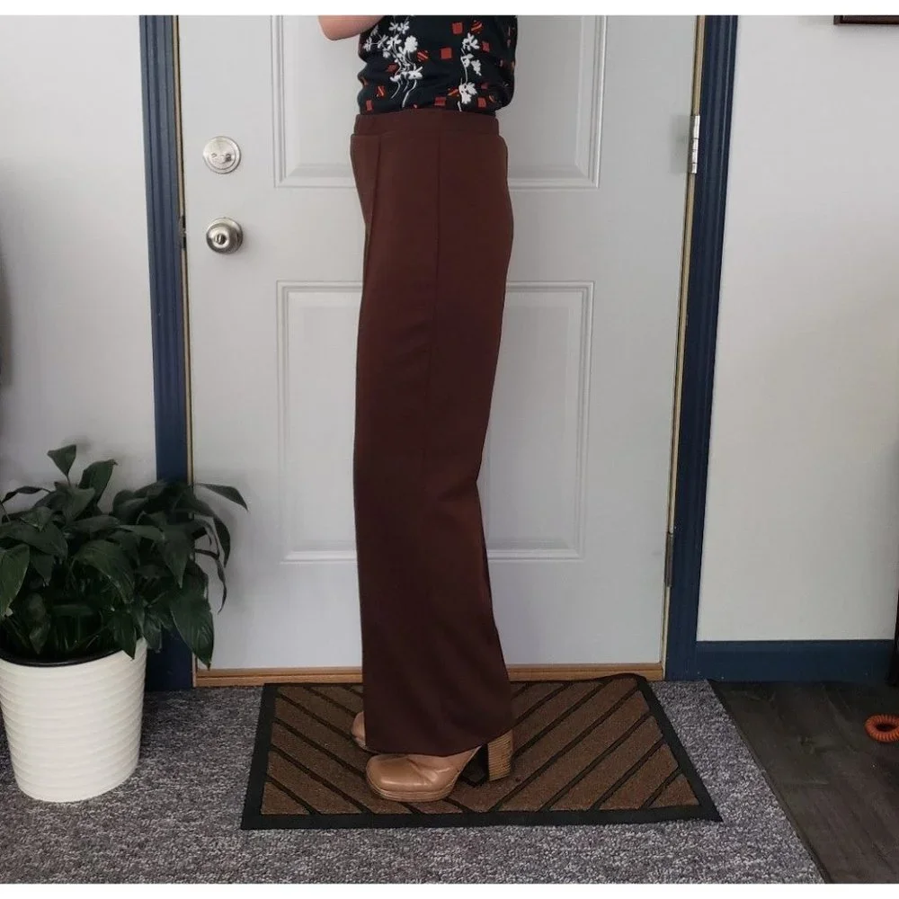 70s/80s Brown Polyester Pants - Picture 2 of 4